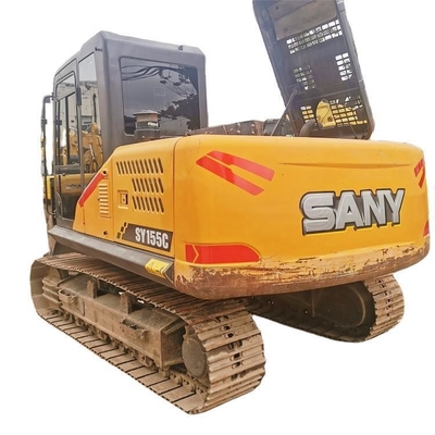 Crawler Chain Moving Type Original Hydraulic Cylinder Rubber Track Sany Excavator SY155 with A/C